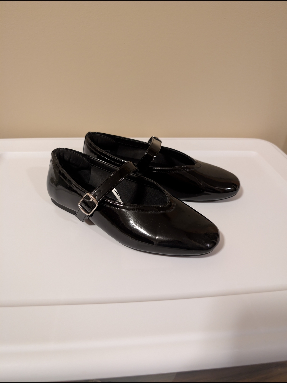 a new day Black Patent Mary Jane Flats